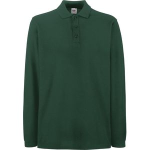 Fruit of the Loom Polo met Lange mouwen Groen XXXL