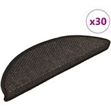 vidaXL - Trapmatten - zelfklevend - Sisal-Look - 30 - st - 56x17x3 - cm - antraciet