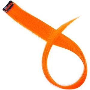 Hairextension Oranje - Clip In Haar - Haar Extension - Nephaar - Kunsthaar - Carnaval - Verkleden