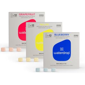 waterdrop® Microlyte Set Elektrolyten Poeder - 36 bruistabletten - 3 smaken
