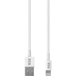 R2B® USB-A naar Lightning Kabel - 2 Meter - Extra stevige USB-A kabels - Oplader geschikt voor Apple, iPhone, Airpods, iPads