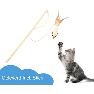 Katten speeltjes Catnip Katten Speelgoed Kattenspeeltjes Katten Hengel Muis Met Catnip – Wit