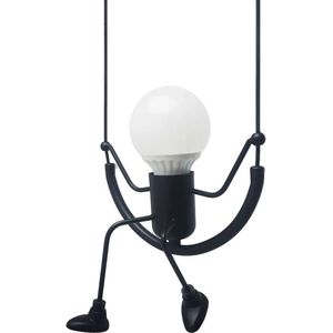 Decoratieve schommel LED hanglamp - Grappige Lamp - Retro - Verstelbaar tot 100CM - Mannetje - Leuk