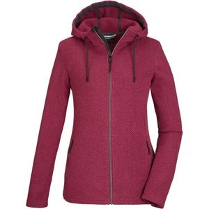 Killtec dames vest - Gevoerd vest dames - knitted/gebreid - 39677 - rood gemeleerd - maat 38