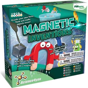 Science4you Magnetic Inventions - Experimenteerdoos - 14-delige Magnetische Experimentenset voor Kinderen vanaf 8 - 6 Experimenten - Incl. Magnetisch Slijm
