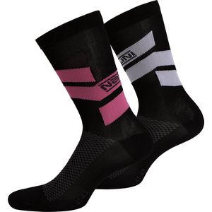 Nalini Stripe H19 sokken Zwart/Roze/Wit
