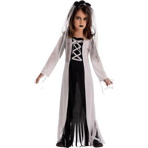 Carnival Toys Kostuum Zombie-bruid Meisjes Polyester Grijs Mt 116