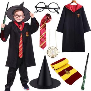 Harry Potter Tovenaarskostuum voor Kinderen - 7-delige Luxe Set - 145 cm-verkleedkleding kinderen