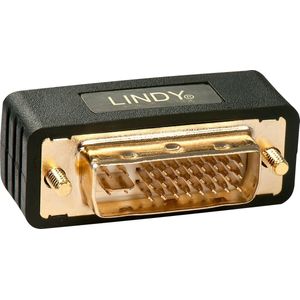 LINDY 41099 DVI Adapter [1x DVI-stekker 24+5-polig - 1x DVI-bus 24+5-polig] Zwart