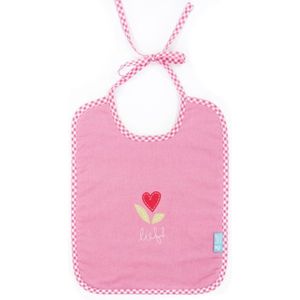 LIEF! - Slabbetje SET/4 - Meisjes - 100% katoen/badstof - Super Zacht - - 27x35 cm - Roze