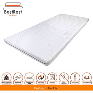 Topdekmatras - Topper - 140x220 - Nasa Visco Platina foam - Traagschuim - 7cm dik - Cooltouch Tijk