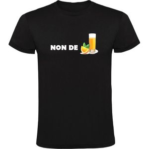 Non de juice Heren T-shirt - drank - sinaasappelsap - fruitdrank - brabant - jus d orange - grappig