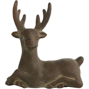 Countryfield Decoratiebeeld Hert Marvin 15,5 Cm Aardewerk Bruin