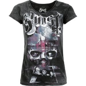 Ghost Emeristus T-shirt antraciet XL Katoen Dames - Band merch, Bands