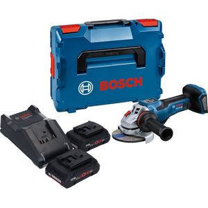 Bosch GWS 18V-15 PSC Professionele accu haakse slijper 18 V 125 mm BITURBO Brushless + 2x ProCORE accu 4.0 Ah + lader + L-Boxx