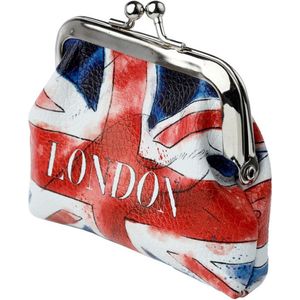 Gemakkelijk om erbij te hebben, dit handige 1-vaks knipportemonneetje met een leuke afbeelding van de Britse vlag van Londen! Dit portemonneetje is te gebruiken voor kleinigheden, bijvoorbeeld muntgeld of bonnetjes (8x8cm). Voor uzelf of als cadeau.