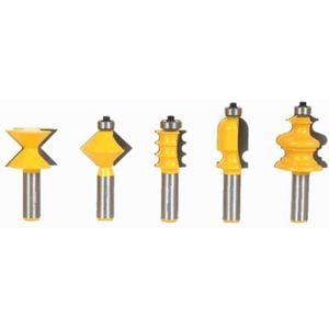 5 STKS Boekenplank Moulding & Kantenverlijming Router Bit Set - Tafel Rand Bit - CNC Deurmes - Houtbewerking Gereedschap