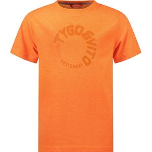 TYGO & vito X402-6426 Jongens T-shirt - Neon Orange - Maat 98-104