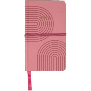 Bureau agenda - Schoolagenda 2025 - Oud roze / Bordeaux - Karton / Papier - 14,5 x 20,5 cm - Schoolagenda - Agenda