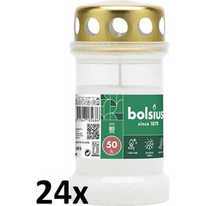 Bolsius - Graflicht - Transparant - 24 stuks - 50 Branduren