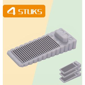 Colorful Sun® Deurstopper - 4 Stuks - Hoogte Verstelbaar - Met antislip - Rubberen Deurwig - Deurvastzetter - Deurklem - voor binnen en buitendeuren - Tapijt, Floor en Door - Deurstop - Grijs