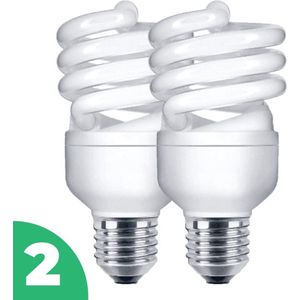 Sidef Spiraal Spaarlamp E27 - 9W - Daglicht - Niet Dimbaar - 2 stuks