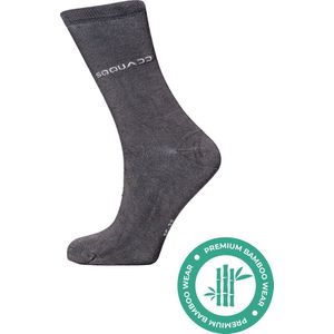 SQQUADD® Bamboe Sokken Dames en Heren - Unisex - Maat 35-38 - Naadloos en Duurzaam - Tegen Zweetvoeten - Bamboo - Grijs