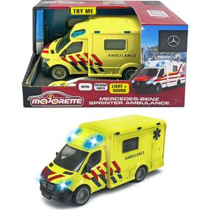 Majorette Grand Series - Mercedes-Benz Sprinter Ambulance NL - Metaal - Licht en Geluid - 12,5 cm