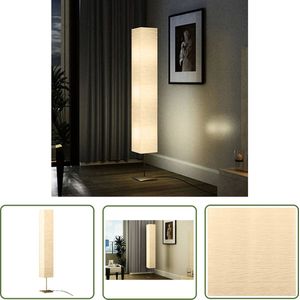 The Living Store Vloerlamp - Beige - 170 cm - Rijstpapier - 3x E14 fitting - Vloerlamp - Vloerlampen - Livingroom Lighting - Salonverlichting - Rietpapier Lamp