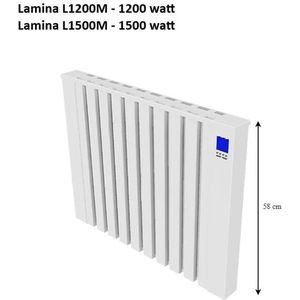 Speksteenradiator;Lamina Electrische radiator met koalitsteen 1500 Watt; voor ca 12-15 m2 ; Zuinig in Stroomverbruik; zeer comfortabele warmte ; stralingswarmte en confectiewarmte