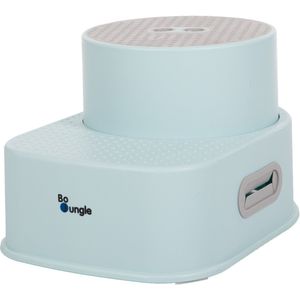 Bo Jungle - Opstapje Peuter en Volwassenen - Inklapbaar - 2 niveau's - Toiletkruk - Keukenhulpje - Antislip - Opstapkrukje Badkamer en WC - Leertoren - Step Up Stool Blauw - MAX 150KG