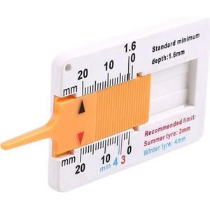 Professionele bandenprofielmeter - Dieptemeter - Diktemeter - Bandprofiel meter - Wit - Bandenprofiel meter - Universeel