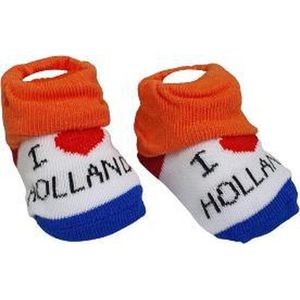 Baby Kampioenen Sokjes I Love Holland  - Rood / Blauw / Multicolor - Katoen / Polyamide / Elasthan - One Size