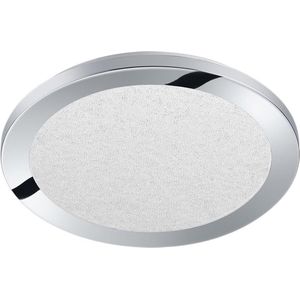 LED Plafondlamp - Torna Ceaniry - Opbouw Rond 15W - Spatwaterdicht IP44 - Dimbaar - Warm Wit 3000K - Glans Chroom