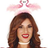 Toppers - Fiestas Guirca Verkleed haarband flamingo - tropical/Hawaii party - Carnaval diadeem