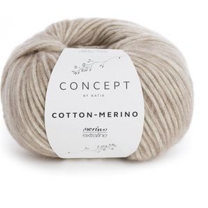 Cotton-Merino Katia Beige Kleurnr. 104 - merino wol - breigaren - breien - haken - sjaal breien - muts breien - debardeur breien - super zacht - garen - breiwol - breien voor beginners