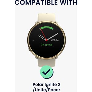 kwmobile Sporthorloge bandje geschikt voor Polar Ignite 2 / Unite / Pacer horlogeband - Siliconen smartwatch band met carbon print in zwart
