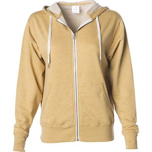 Unisex Zipped Hoodie 'French Terry' met capuchon Golden Wheat - XL