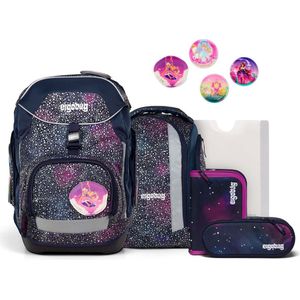 ergobag Schooltas Super Reflex Glow-Edition Pack-Set 6-delig Bärlaxy Donkerblauw