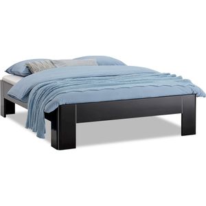 B Bright Fresh 450 Bed 140 x 220 cm - Bedframe Zwart - Bedombouw - Instaphoogte: 45cm - Tweepersoonsbedden