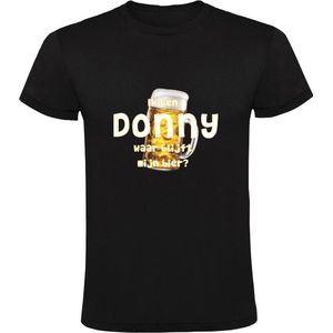 Ik ben Donny, waar blijft mijn bier Heren T-shirt - cafe - kroeg - feest - festival - zuipen - drank - alcohol