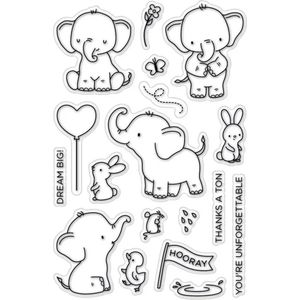 transparante stempel Olifant Hoera clear stamp
