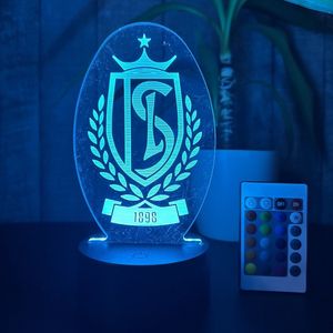 Klarigo® Nachtlamp – 3D LED Lamp Illusie – 16 Kleuren – Bureaulamp – Voetbal – Sfeerlamp Standard Luik – Nachtlampje Kinderen – Creative lamp - Afstandsbediening