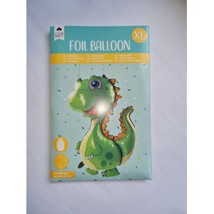 Folie ballon Dino, groot, 60 x 90 cm, kinderverjaardag, kinderfeestje, dinosaurus, babydinosaurus