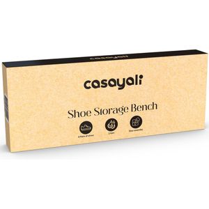 Casayali® ShoeSeat - Schoenenrek voor 8 Paar - Schoenenbank met Zitkussen - Schoenenkast - Zwart