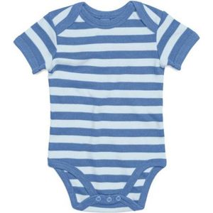 Baby romper gestreept blauw maat 3-6 mnd Short Sleeve Bodysuit