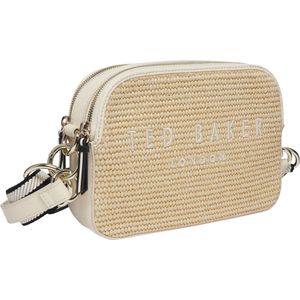 Ted Baker - Stelio Branded Webbing Faux Raffia Camera Bag Ecru