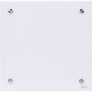 DESQ® - 4405.01 - Design Glasbord Magnetisch - 50 x 50 cm - Afgeronde randen - 3D look - Helder Wit