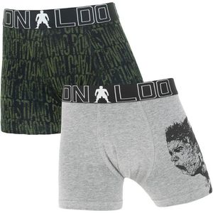 CR7 jongens 2P boxers print zwart & grijs - 116/128