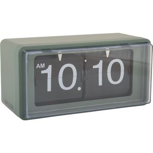 Karlsson - Wand/Tafelklok Retro Boxed Flip - Jungle groen